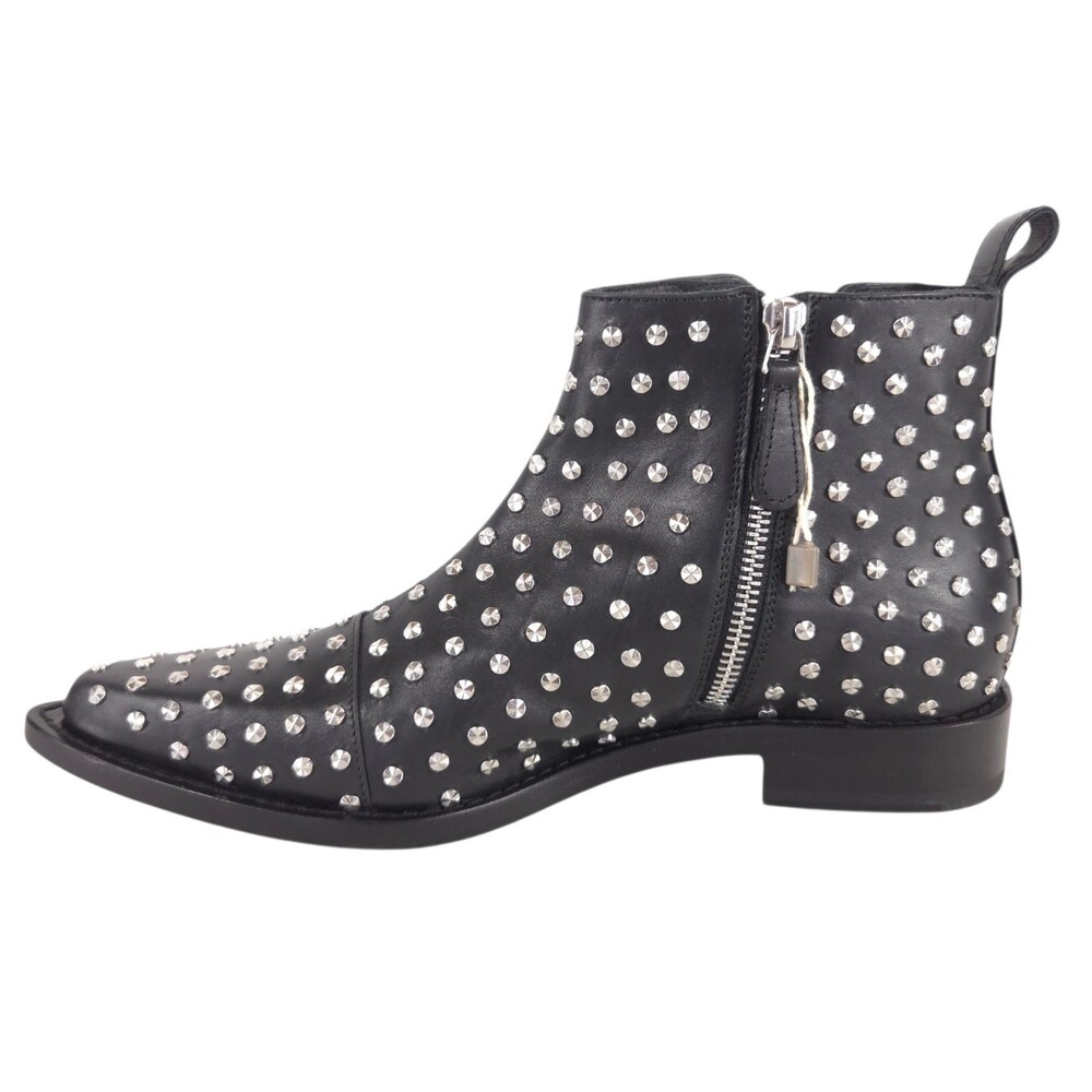 Alexander McQueen Studded Boots US 6 EU 36 Womens Black Silver $1590 - Picture 7 of 11
